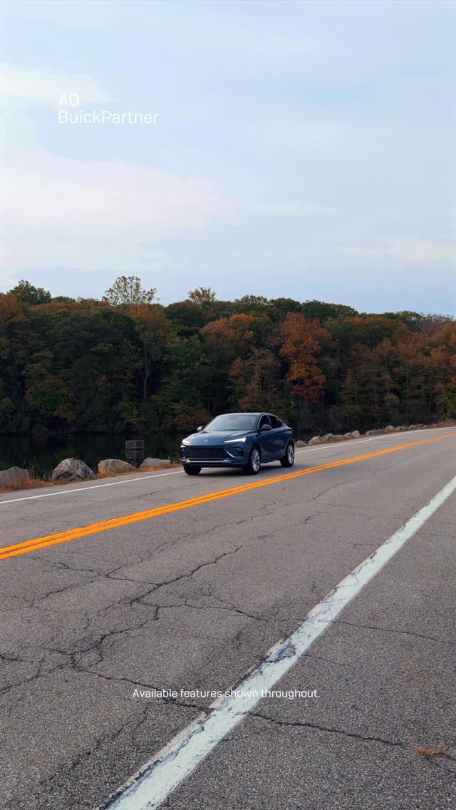 Instagram post by @car for Buick. Caption reads: [...] trees, and the perfect drive in the Buick....