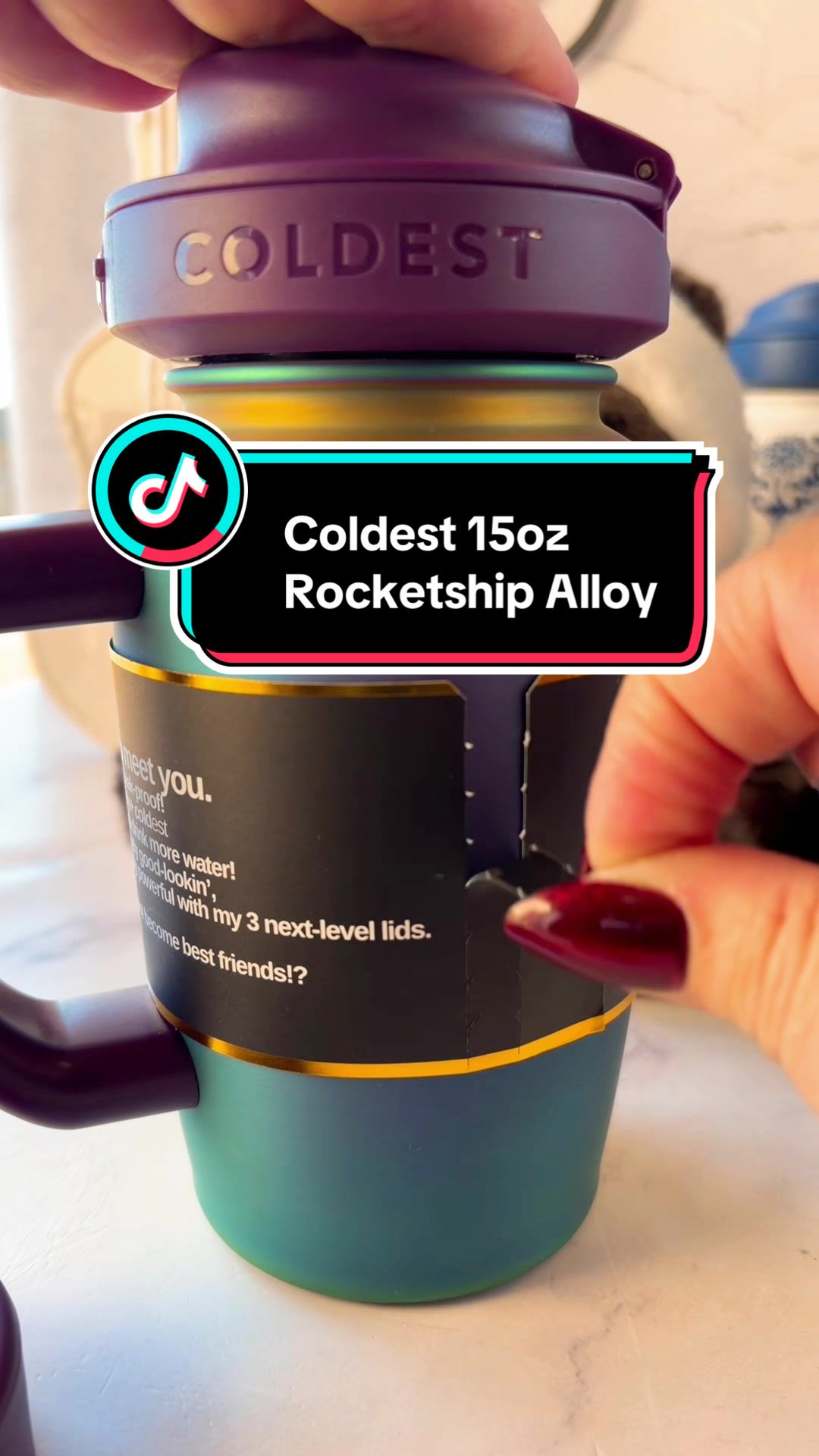 TikTok post by @scottishcherokee for Coldest. Caption reads: 15oz Rocketship 🚀 Alloy from @Coldest it’s the....