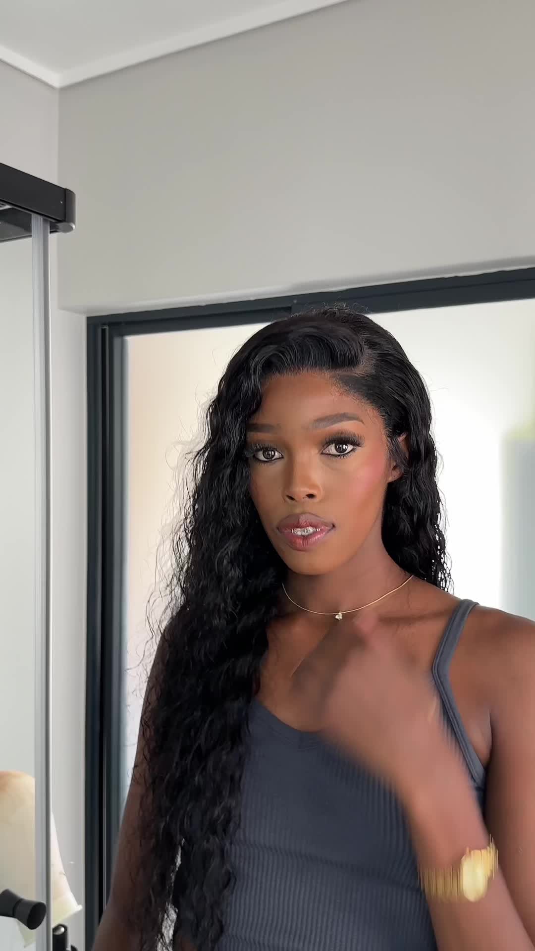 TikTok post by @zoliswa_gm for Dorsanee Hair. Caption reads: [...] mastering my hairline 💃🏽 🔥Wig....