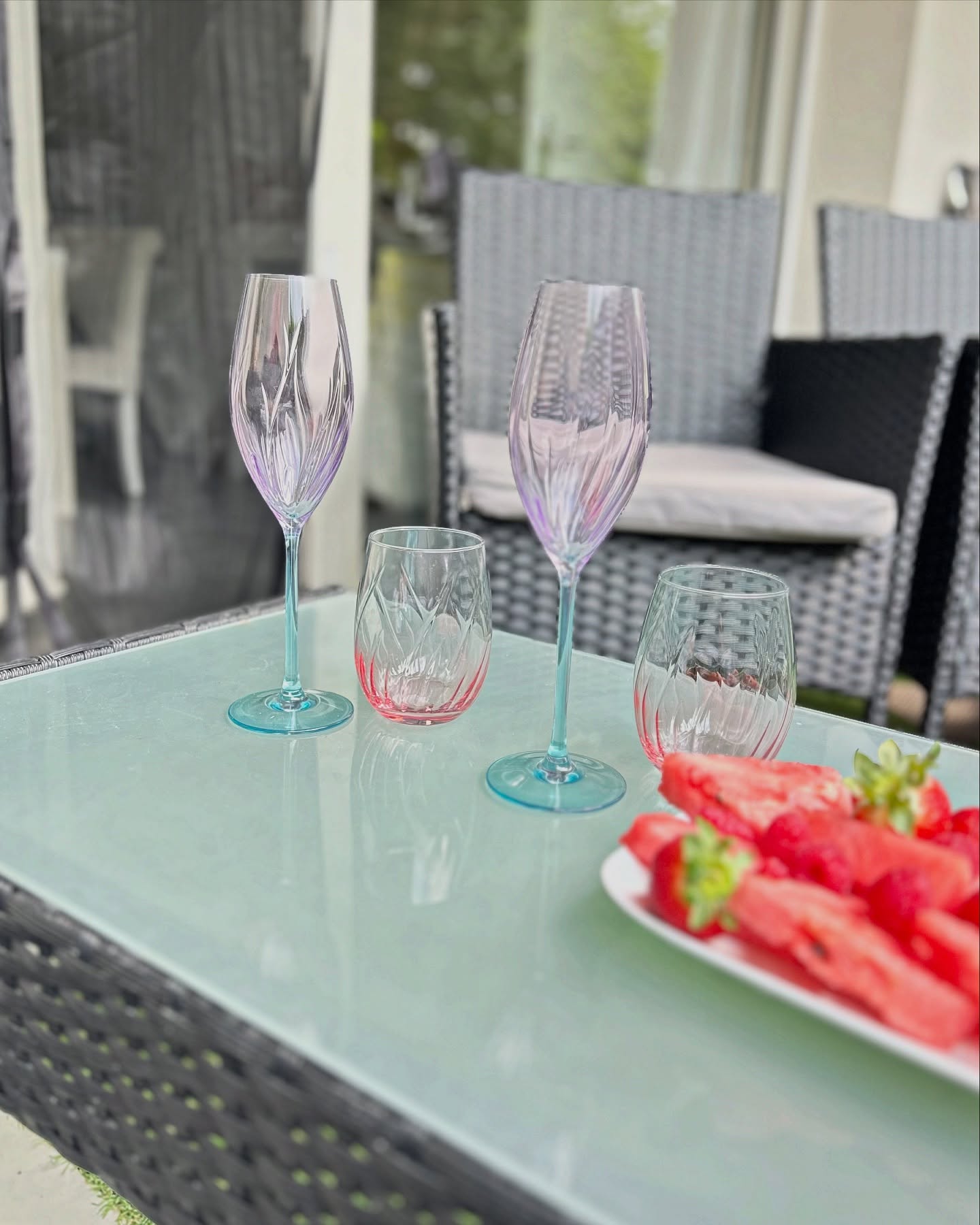 Instagram post by @soukaina.souuki for Inspire Me Home Decor. Caption reads: Hello !! 🥂🍓🍉🍇🍒🍹

Swirly Spring la collection....