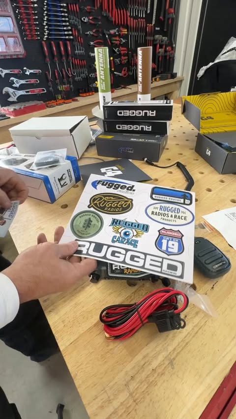 Instagram post by @dickindustriesinc for Rugged Radios. Caption reads: Got some @ruggedradios to add to the Gladiator and....
