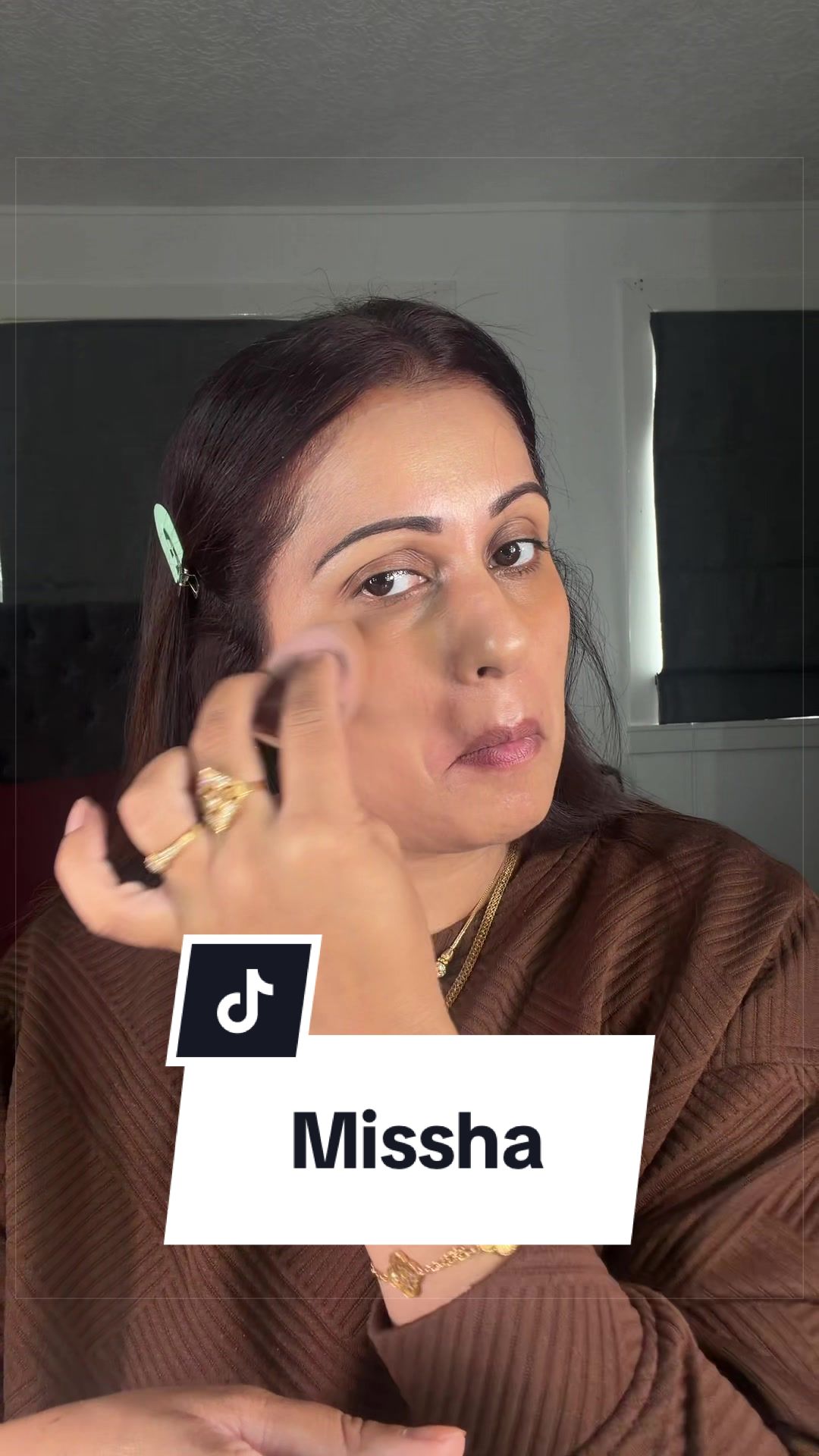 TikTok post by @sarina_umar for Missha. Caption reads: [...] essential because @Cardi B said so 💜....