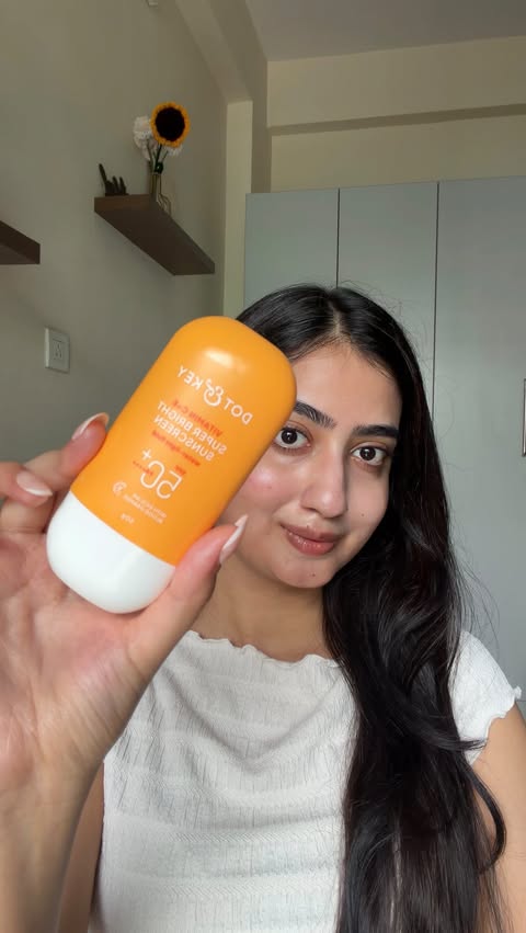 Instagram post by @_beautybykanika for Dot & Key Skincare. Caption reads: Comment for the link 🔗 (Vitamins C sunscreen,....