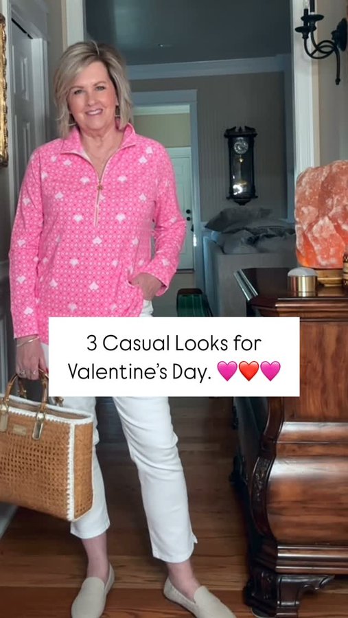Instagram post by @50isnotold for Lilly Pulitzer. Caption reads: Are you ready for Valentine’s Day? Don’t worry;....