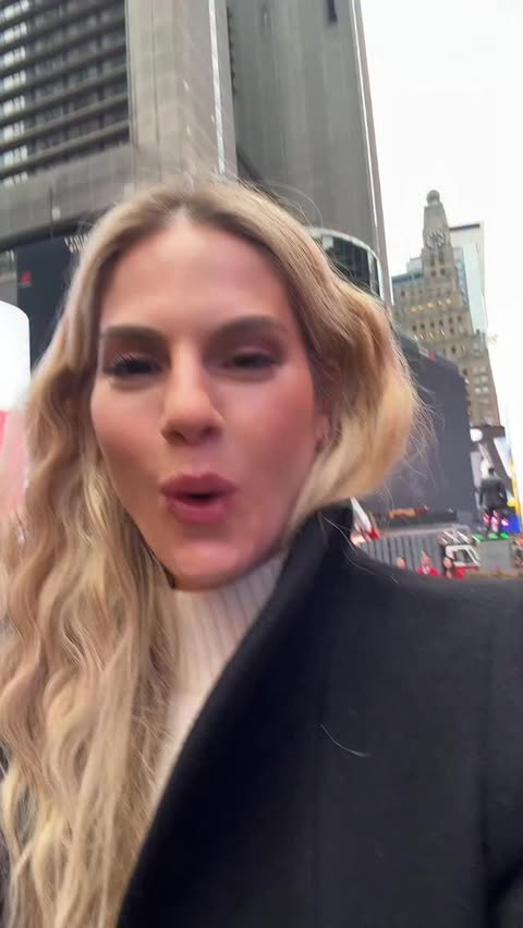 Instagram post by @kellylkruger for DRMTLGY. Caption reads: We’re on a billboard in Time Square with @drmtlgy....