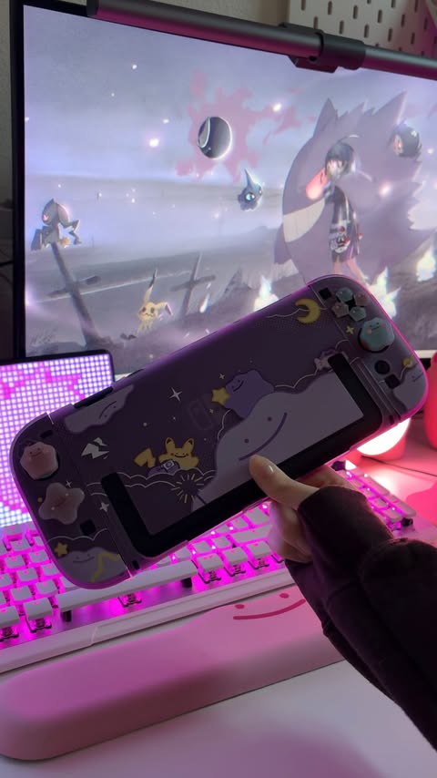 Instagram post by @janefairyx for Wishavenshop. Caption reads: [...] case for the Switch 2😍 provided by....