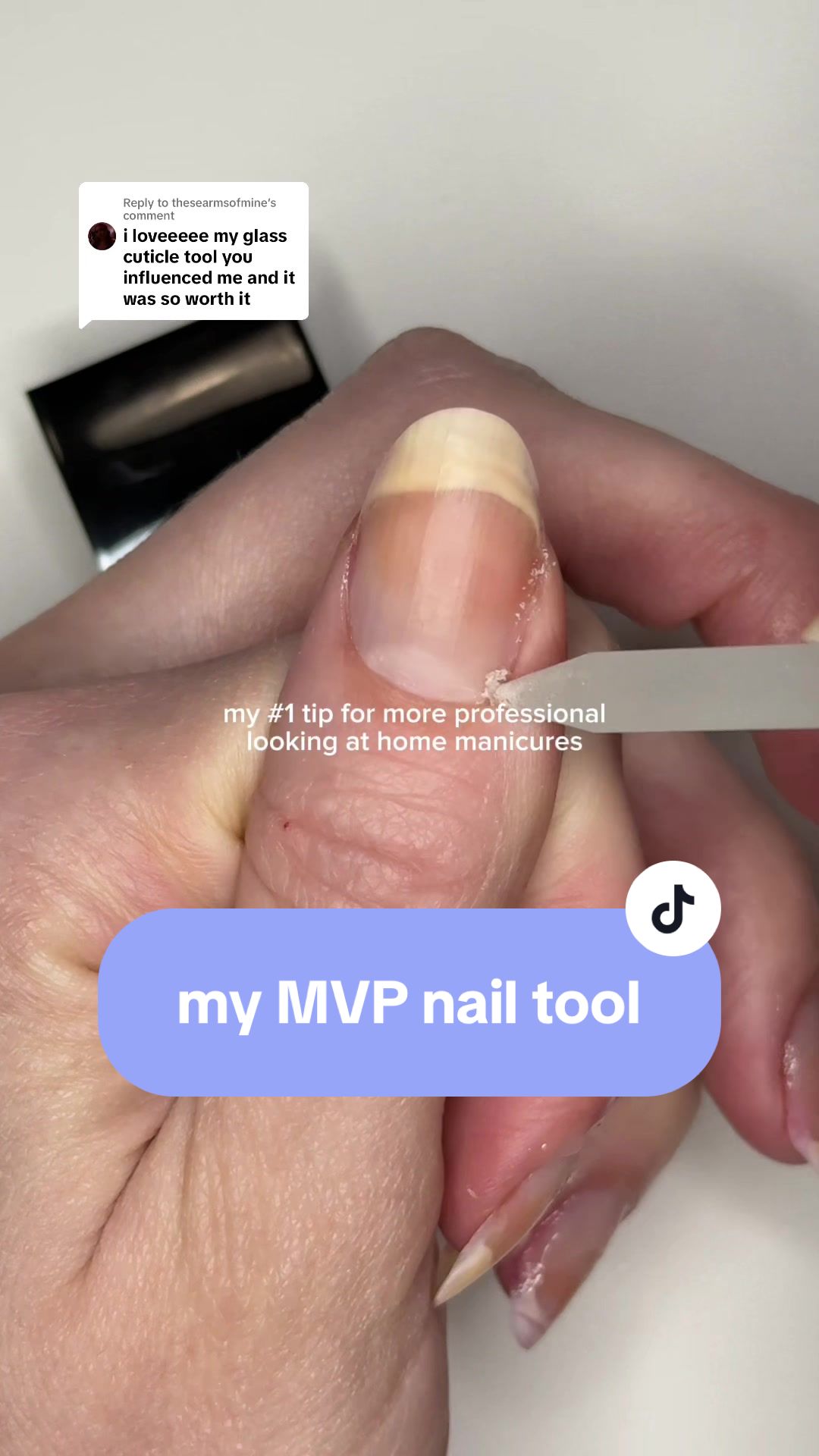 TikTok post by @allyrooker for butter LONDON. Caption reads: Replying to @thesearmsofmine this tool made me so....