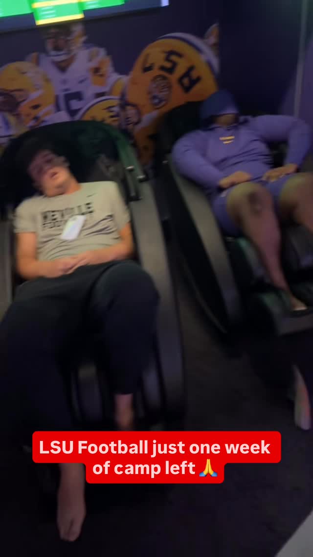 Instagram post by @princemalbrue for Whistle. Caption reads: LSU boys catching Z’s before kickoff 😅

(via....