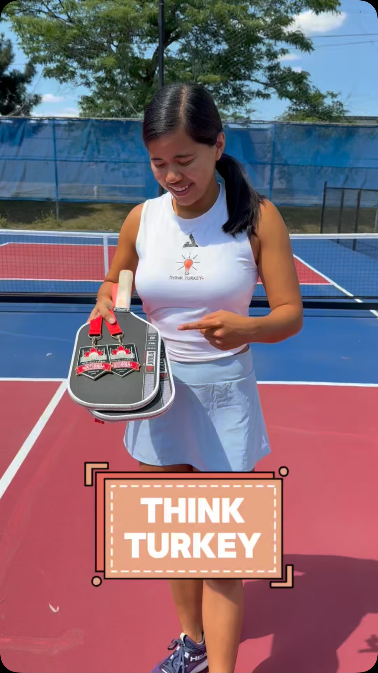 Instagram post by @pickleballonice for Canadian Turkey. Caption reads: #Ad People always ask how I keep up with training....