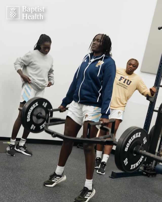 Instagram post by @fiuwbb for Baptist Health. Caption reads: [...] with @fiuwbb 😤 presented by....