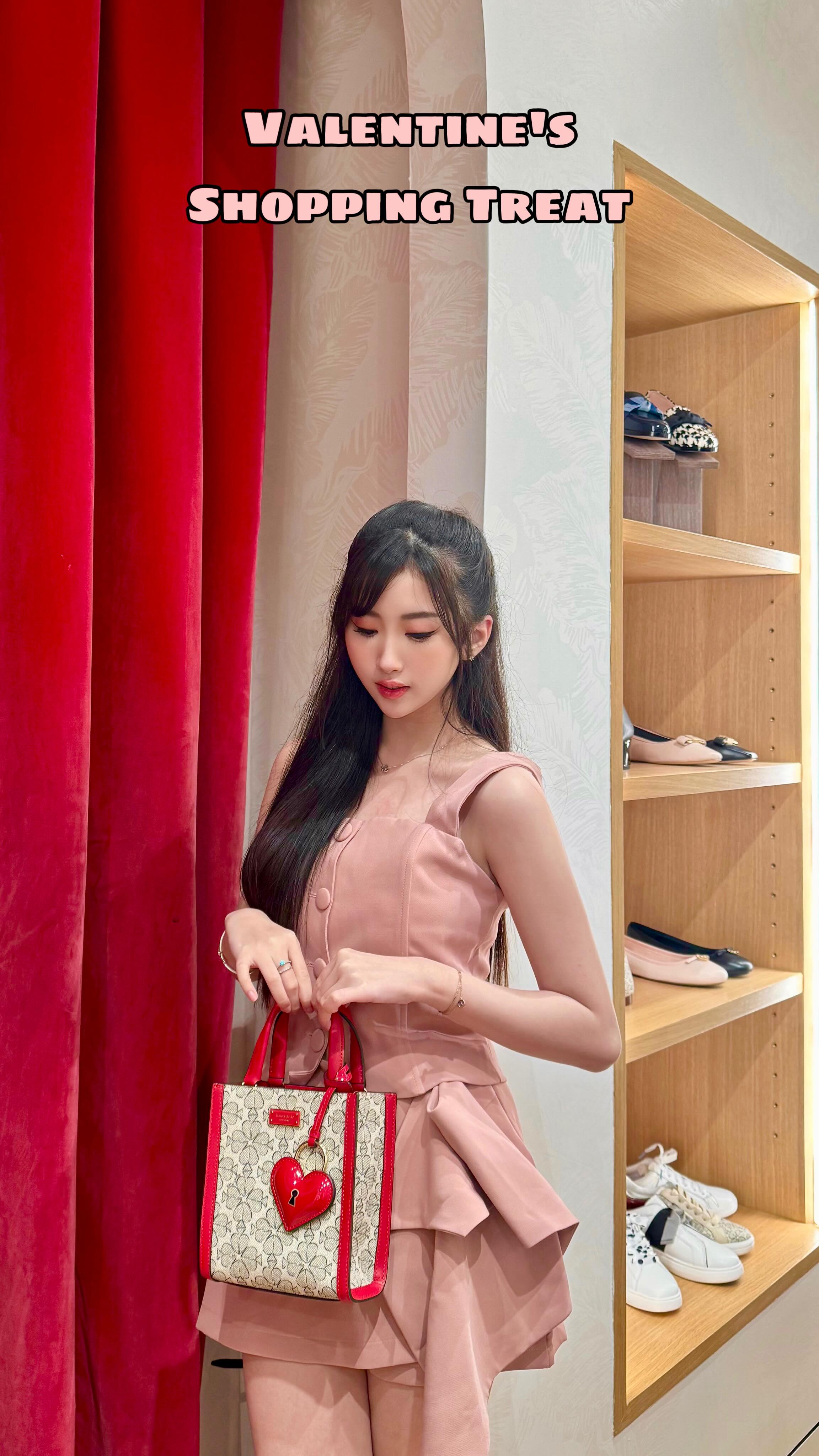 Instagram post by @feliciafeilie for Kate Spade Asia. Caption reads: ✨💖 VALENTINE’S SHOPPING TREAT 💖✨
🛍️ 10-21....