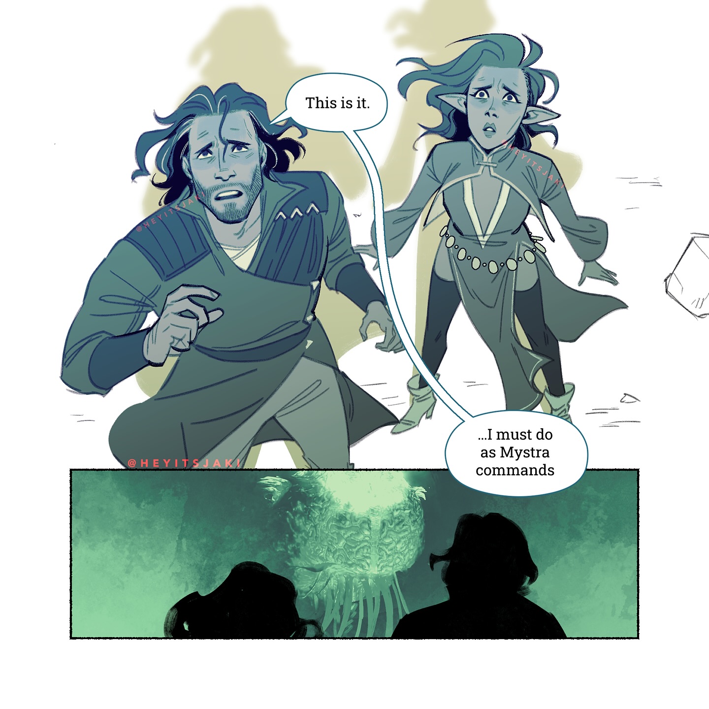 Instagram post by @heyitsjaki for WEBTOON. Caption reads: Performance Enhancing Draughts
 .
BG3 and it’s....