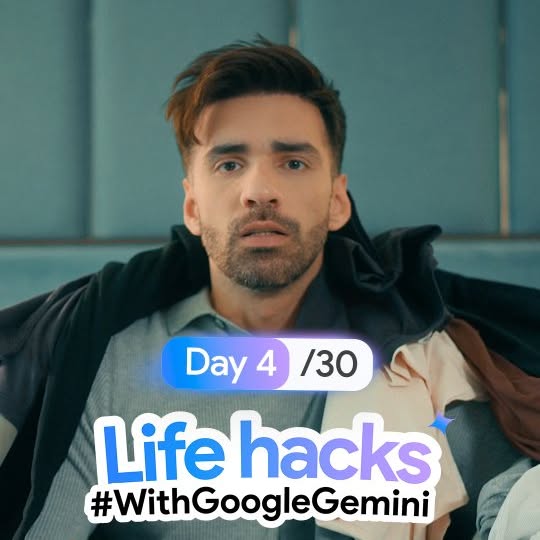 Instagram post by @avinashtiwary15 for Google India. Caption reads: I asked Google Gemini to help me put together my....