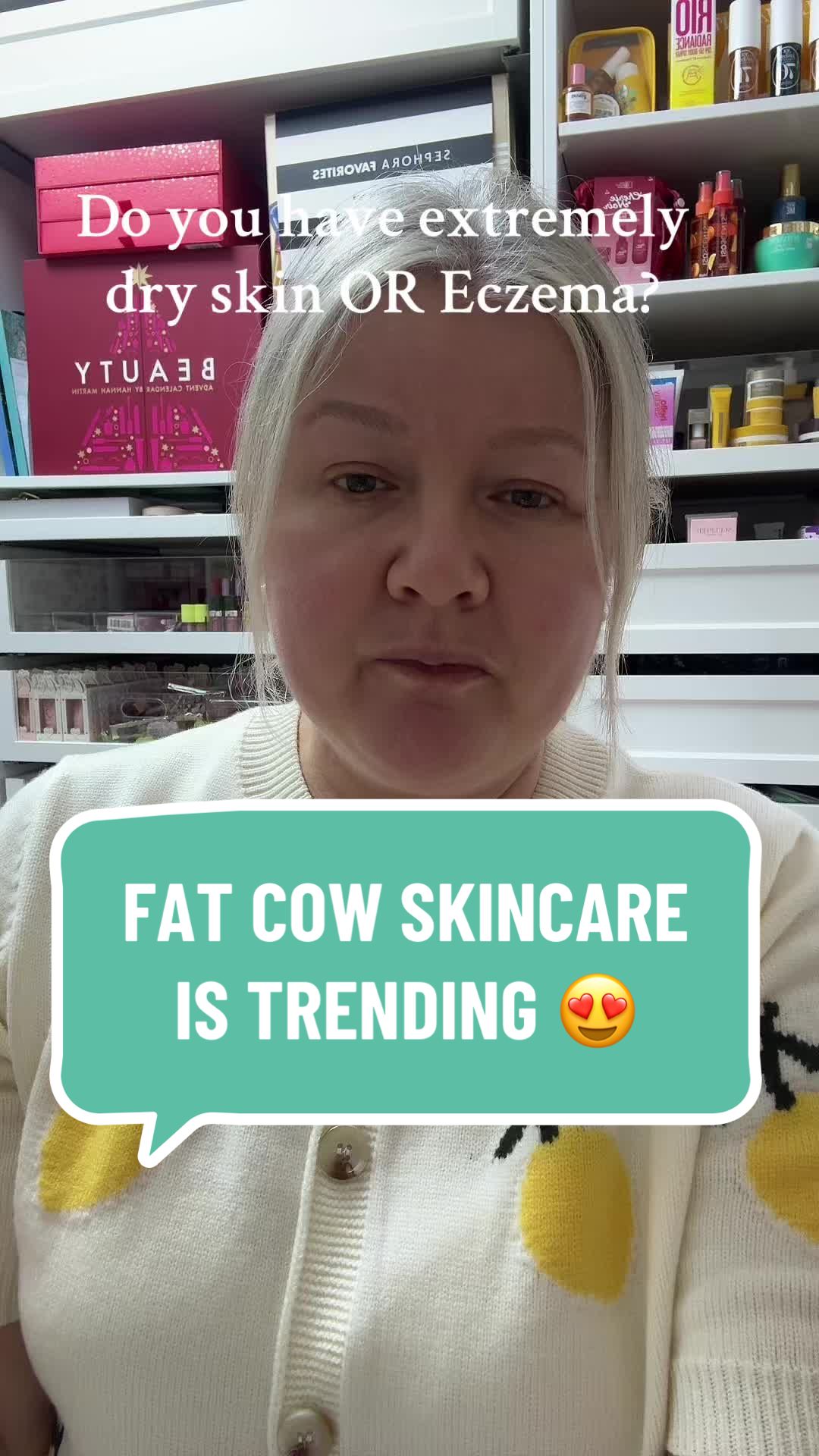 TikTok post by @korynsbeauti for Fat Cow Skin. Caption reads: @Fat Cow Skincare is trending! #beeftallow [...].