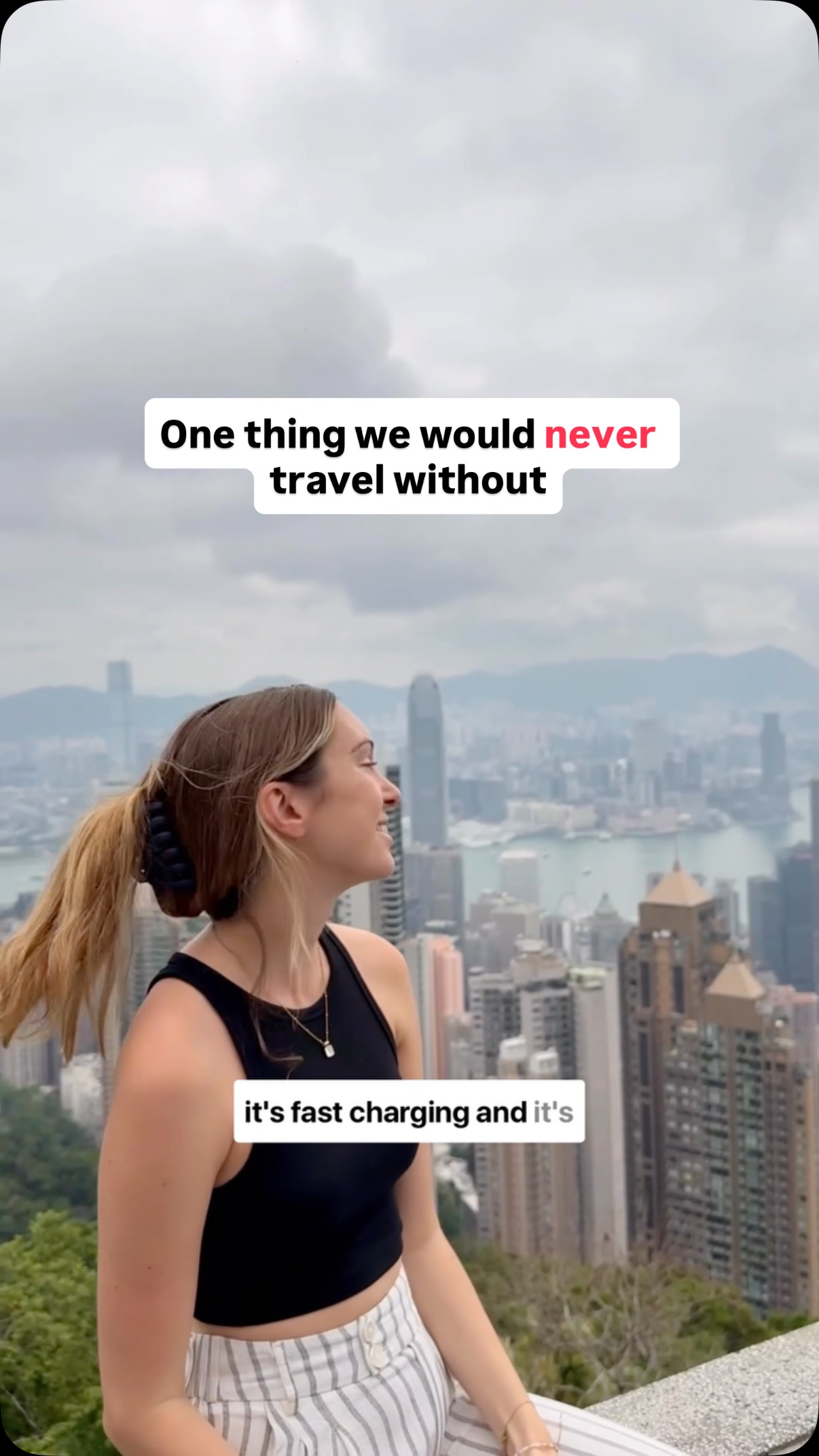 Instagram post by @bevetravels for Tessan. Caption reads: [...] travel without one of these!! Comment....