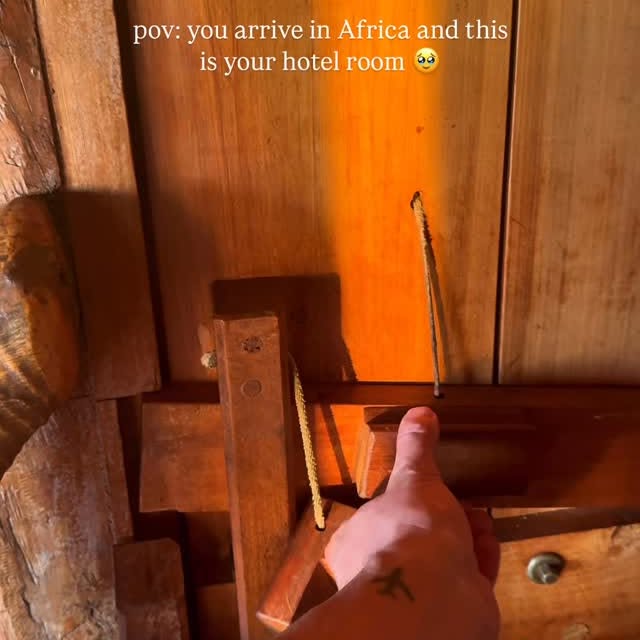 Instagram post by @safaris for Hotels.com. Caption reads: Opening my door to a morning safari serenade -....