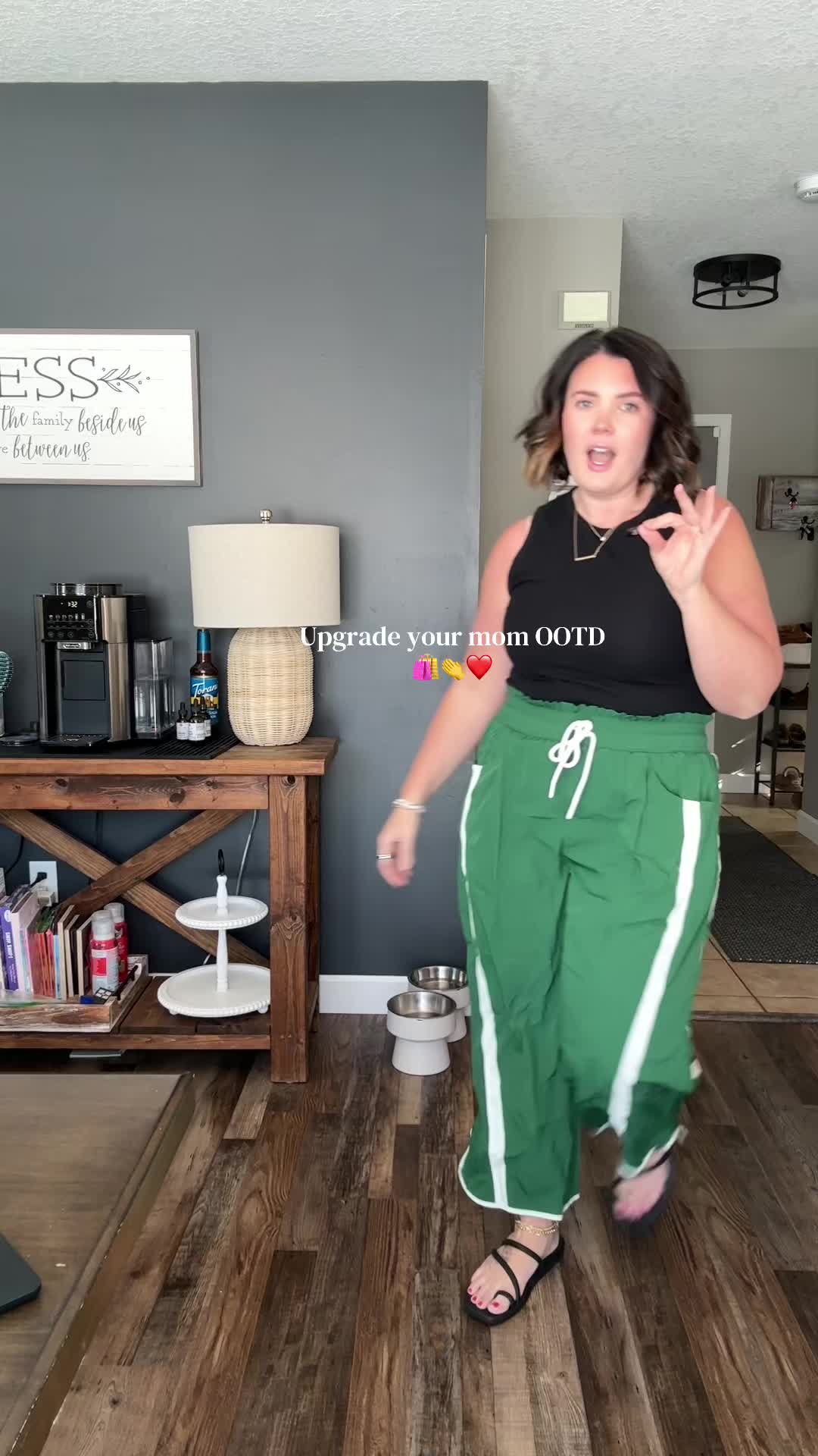 TikTok post by @jessmartinson for Tanming Wardrobe. Caption reads: Oversized pants that are comfortable, flattering....