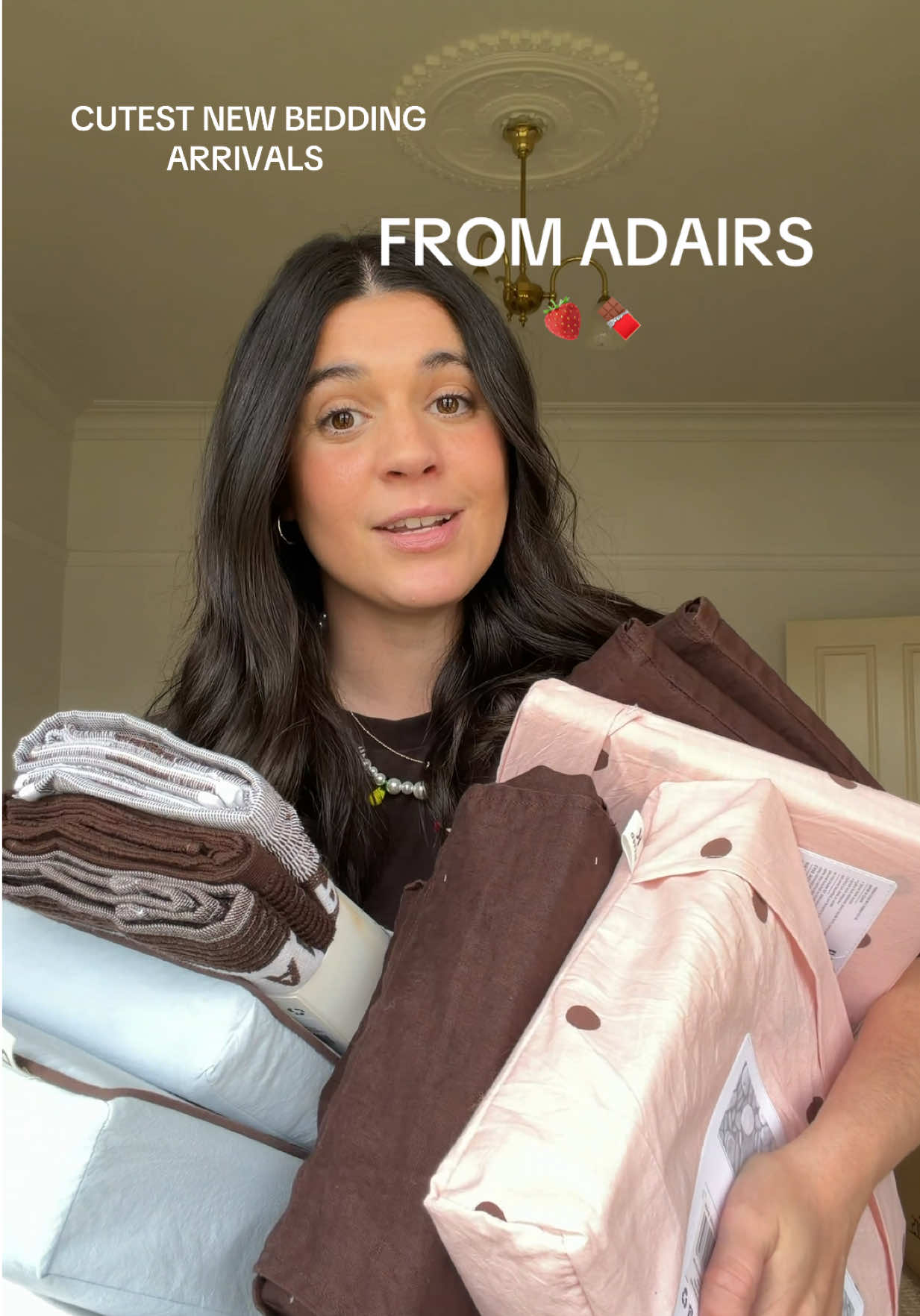 TikTok post by @chelseawilliamson for Adairs. Caption reads: PSA! @Adairs have nailed the bedding but we....