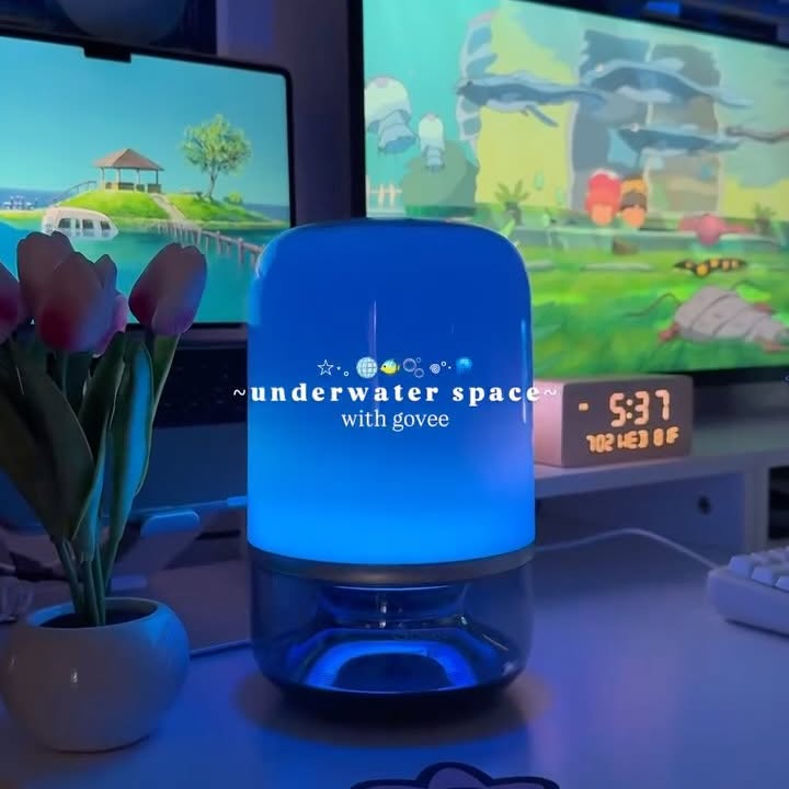 Instagram post by @bearyspacey for Govee. Caption reads: say hello to my cozy addition! 🎧ྀི♪⋆.✮

i’m in....