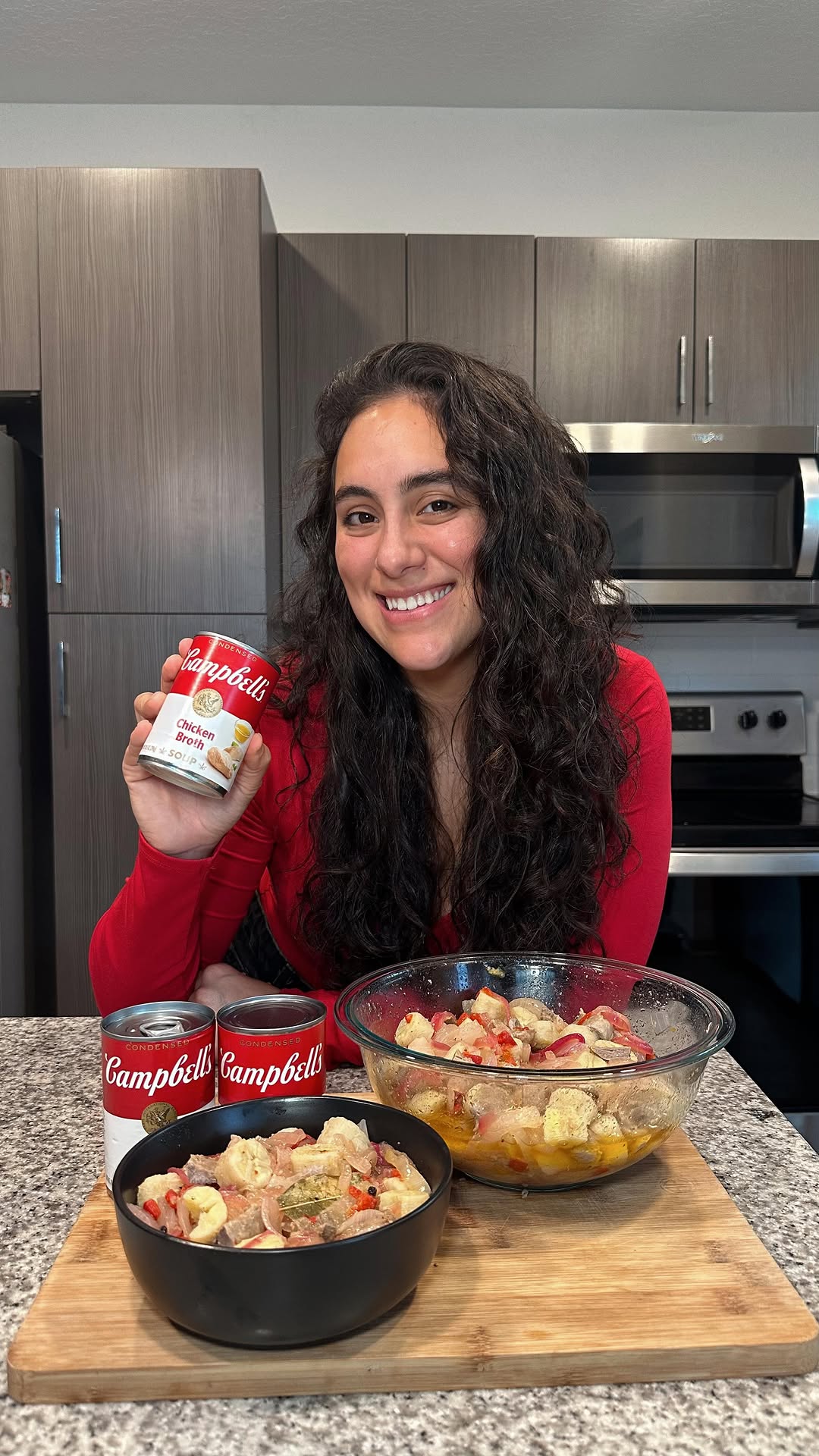 Instagram post by @alejandrasanet_ for Campbell's. Caption reads: Hoy les traigo una receta que combina lo mejor de....