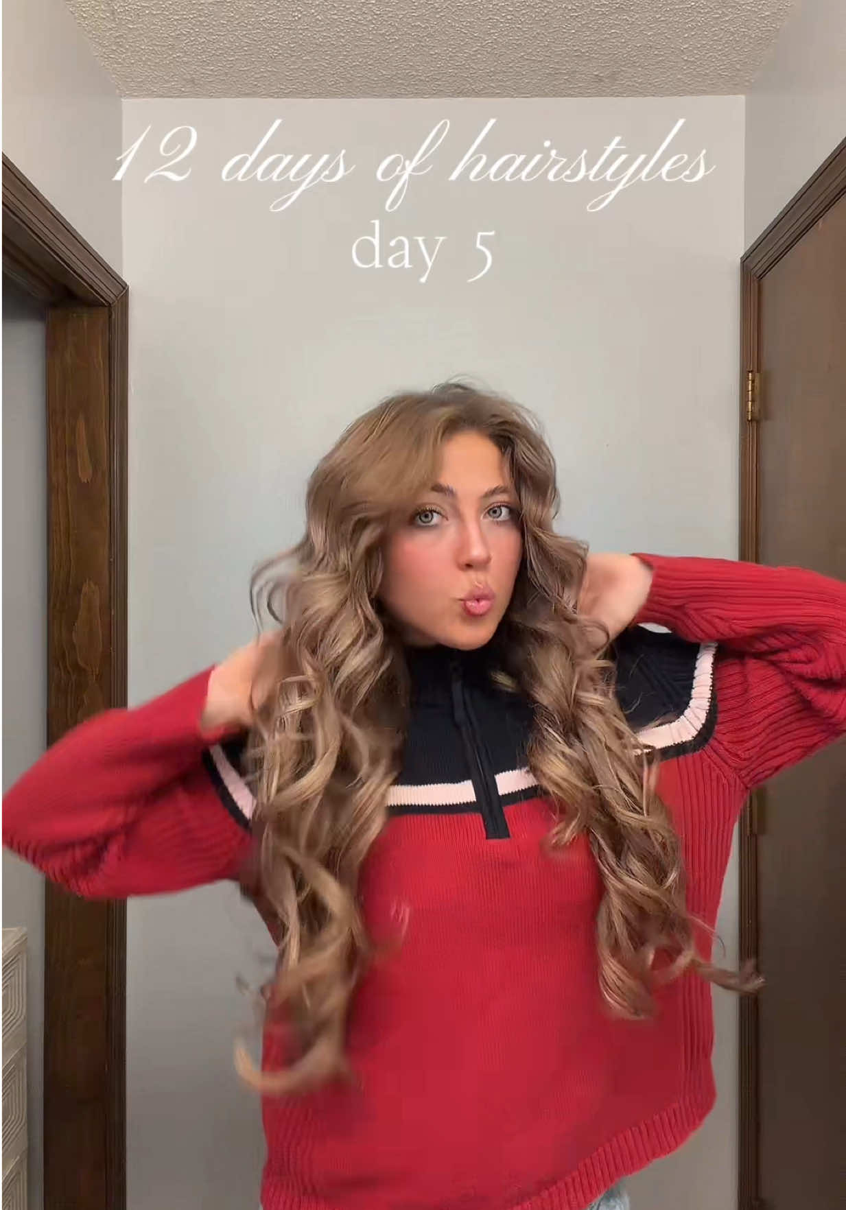 TikTok post by @macktruex for TYMO Beauty. Caption reads: [...] day 5 using my favorite curling method by....