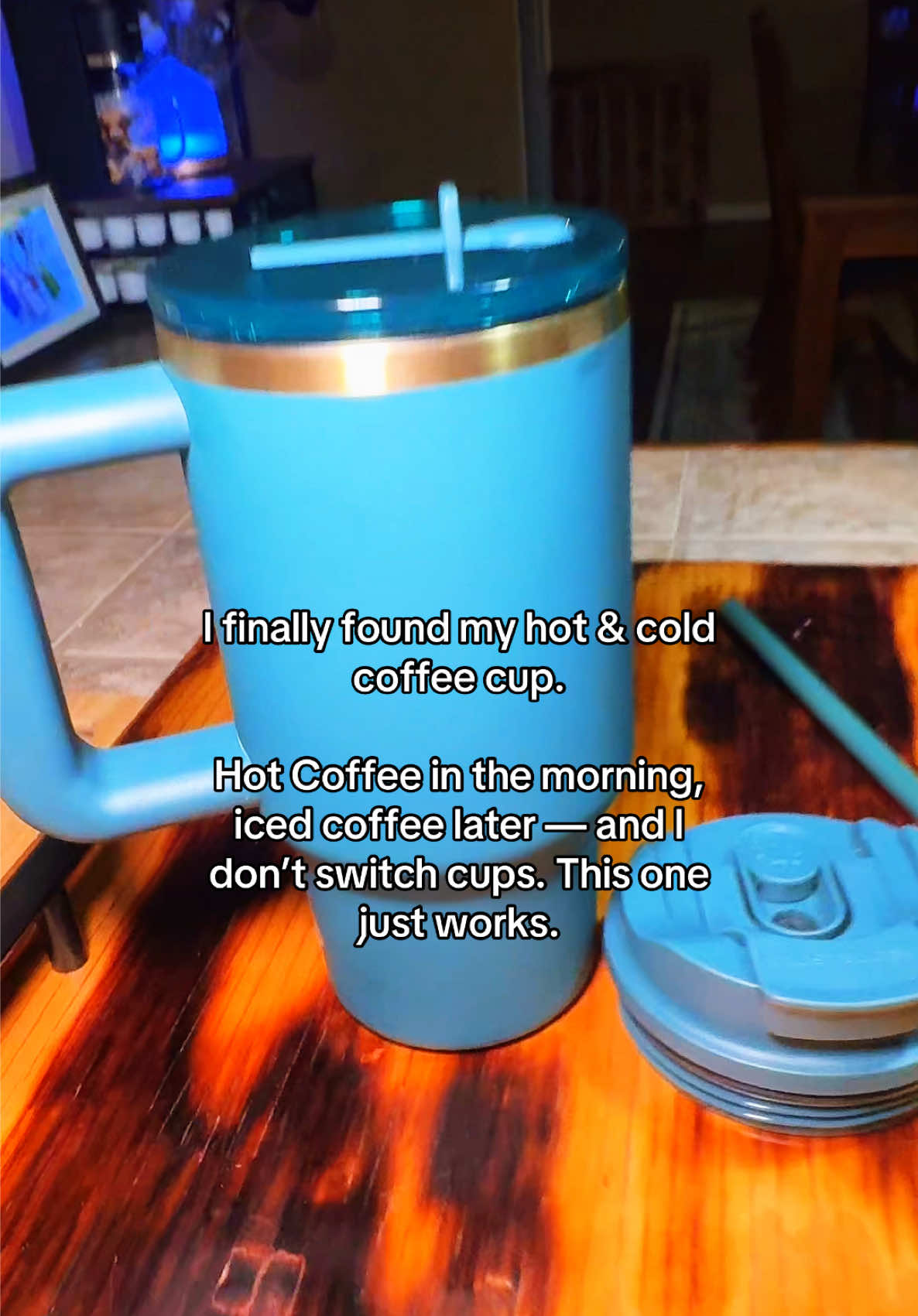 TikTok post by @harleyshriner for FrostBuddy. Caption reads: Vacuum sealed • spill resistant • easy to hold....