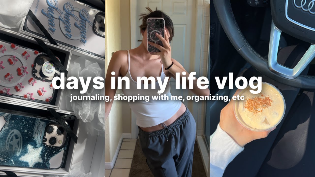 YouTube post by @AlexaEsco for Inside Then Out. Caption reads: vlog: journaling again, shopping and organizing....