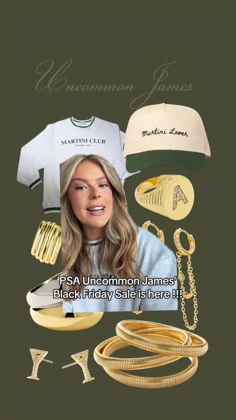 Instagram post by @lex_nicoleta for Uncommon James. Caption reads: @uncommonjames black friday sale is here & there....