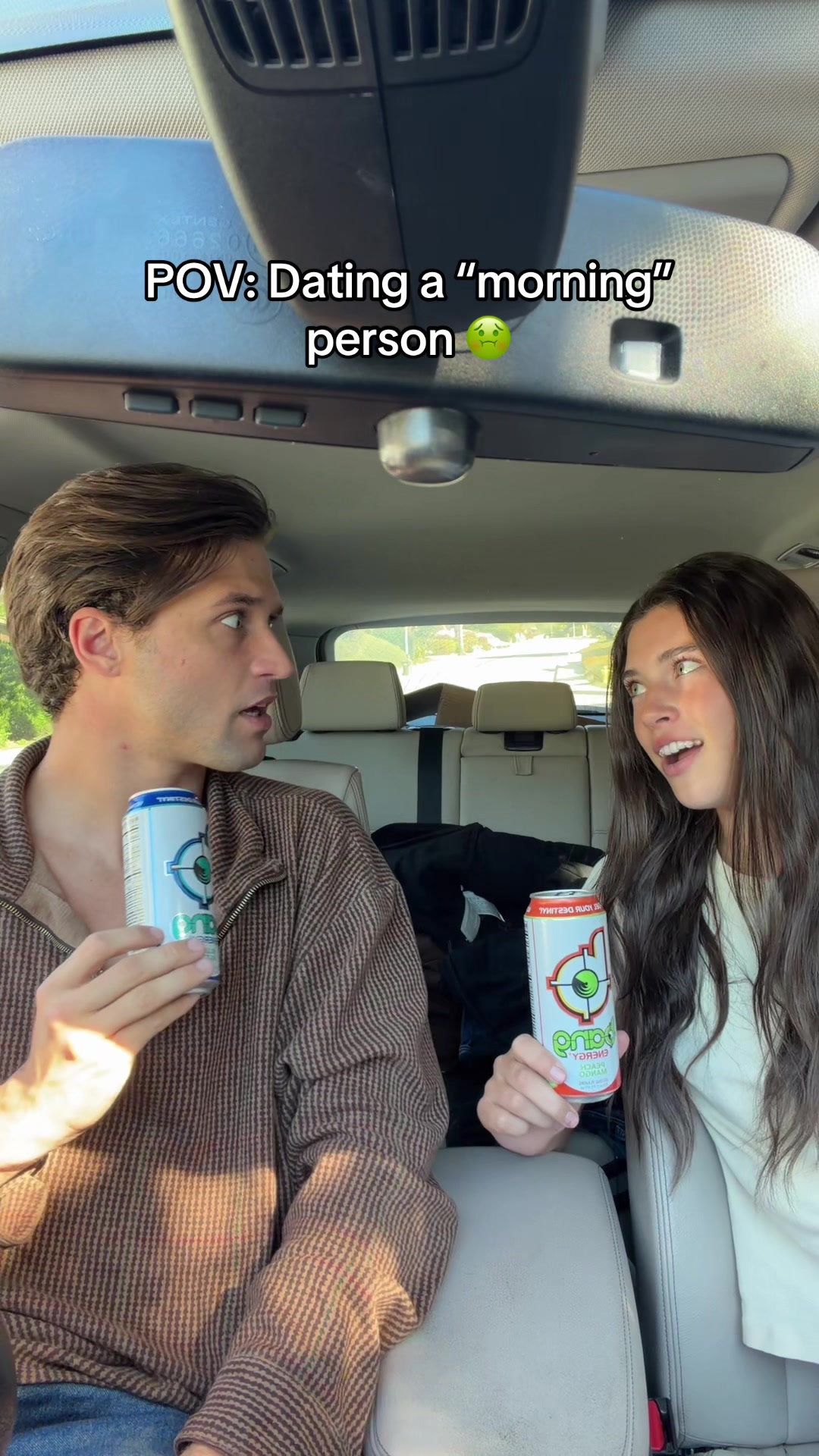 TikTok post by @christianvierling for Bang Energy. Caption reads: I need my @Bang Energy before u start talking in....