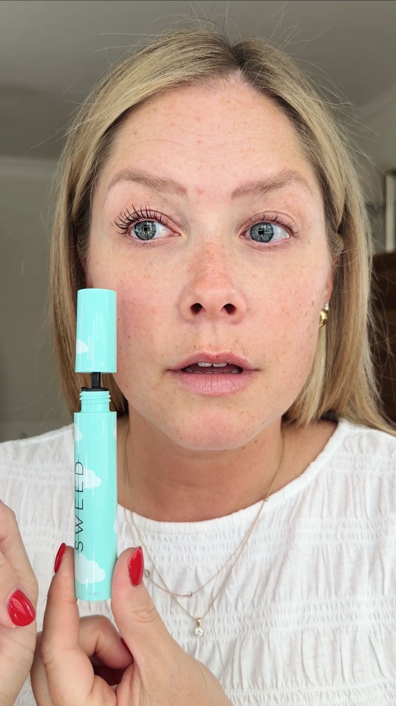 Instagram post by @k8_smallthings for Sweed Beauty. Caption reads: The secret behind my glowing skin and long lashes....