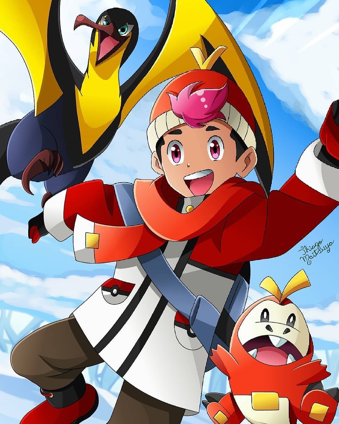 Instagram post by @pokemonbrasil for Pokémon. Caption reads: Roy and Liko’s adventure is brought to life....