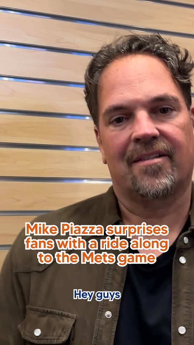 Instagram post by @mets for Hyundai USA. Caption reads: @mikepiazza31 surprises these fans with a ride to....