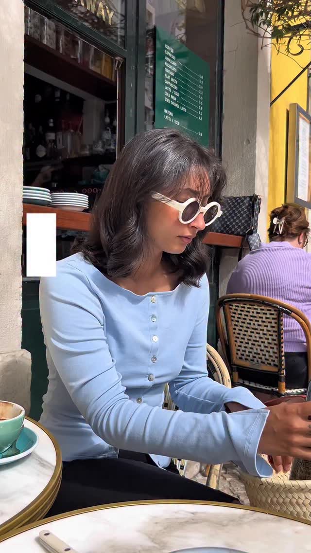 Instagram post by @barbarasantiago.r for Oribe. Caption reads: My routine: 1 step. My mood: way happier. My hair:....