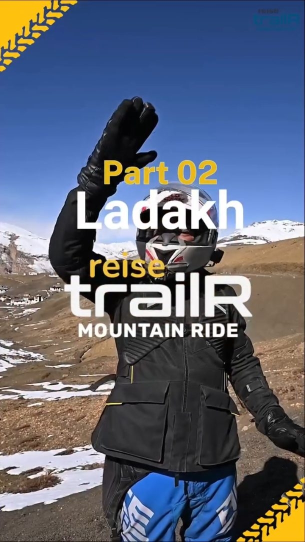 Instagram post by @motoadvtouring for Reise Moto. Caption reads: TrailR Mountain Ride Part 2 was even smoother –....