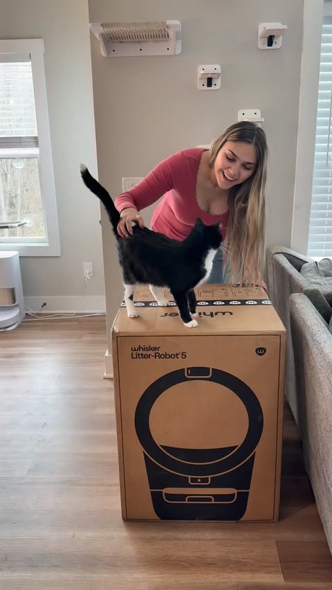 Instagram post by @ariana_lee99 for Litter-Robot by Whisker. Caption reads: One thing about becoming a mom... anything that....