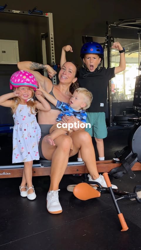Instagram post by @alessandrascutnik for Merach. Caption reads: [...] with the kids around, so I hop on our....