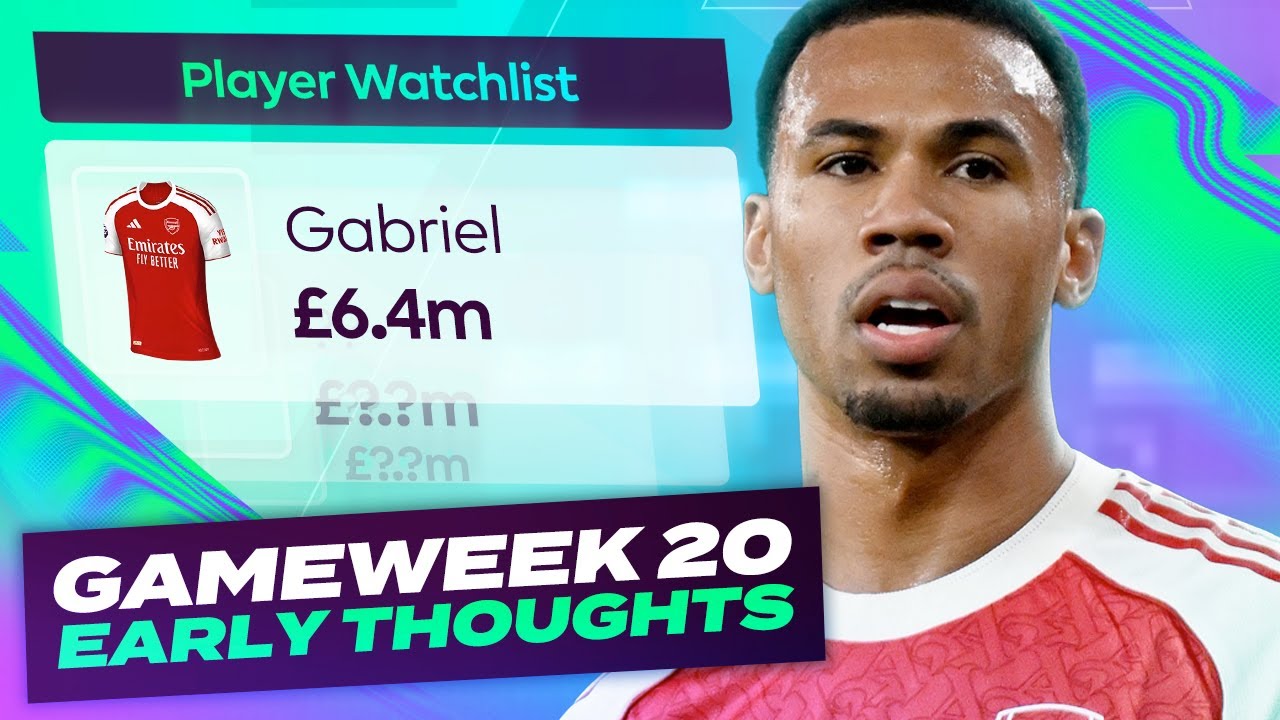 YouTube post by @LetsTalkFPL for Premier League. Caption reads: [...] THOUGHTS | GAMEWEEK 20 | Fantasy Premier....
