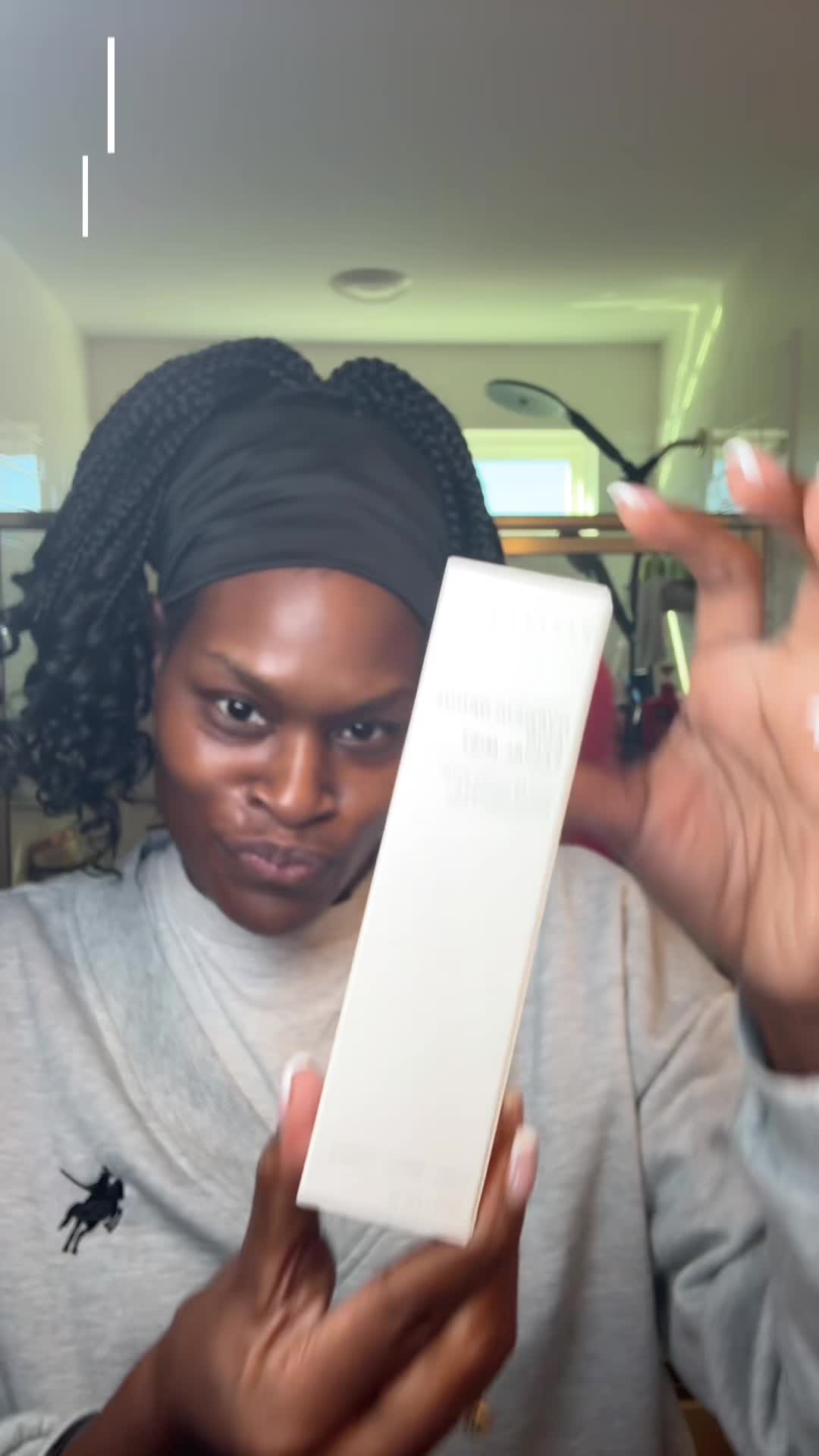 TikTok post by @glowwithkimfnp for Stack Influence. Caption reads: Calm skin in a spray 💦 Asterwood Hypochlorous....