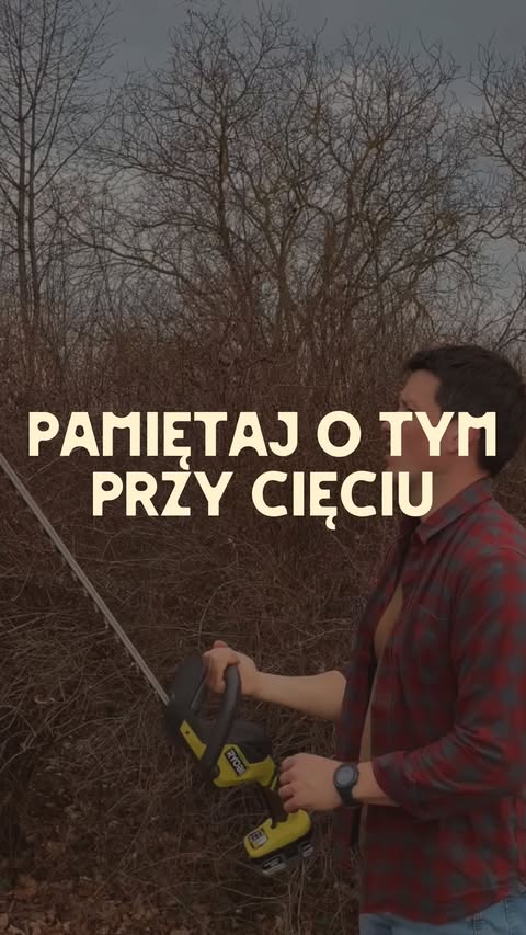 Instagram post by @ogrodnik.doskonaly for RYOBI Tools. Caption reads: [Współpraca ambasadorska] Kiedy praca w ogrodzie....
