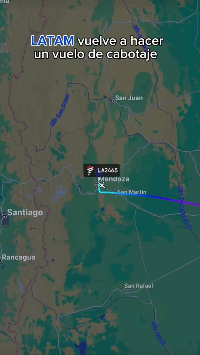 Instagram post by @vuelosdiarios for LATAM Airlines. Caption reads: Mendoza (MDZ) 🇦🇷-Buenos Aires (EZE) 🇦🇷
LATAM....