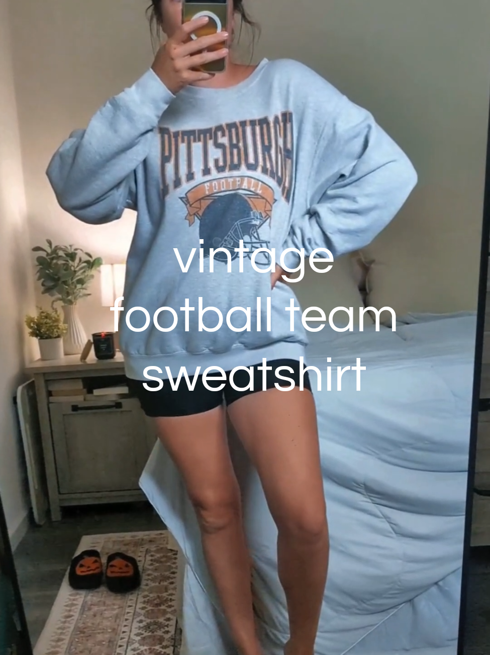 TikTok post by @caitlinsmith_5 for PartyOnShop. Caption reads: [...] oversized sweatshirt to be cozy in....