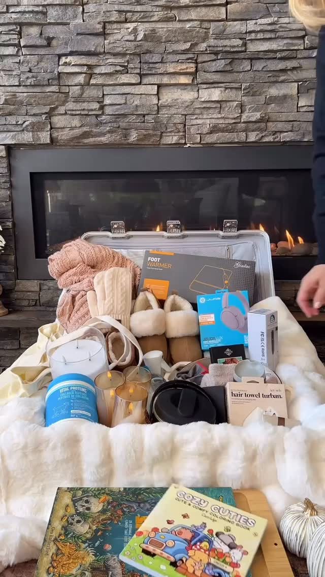 Instagram post by @gocleanco for Kitsch. Caption reads: Cozy Fall Giveaway! I put together a suitcase some....