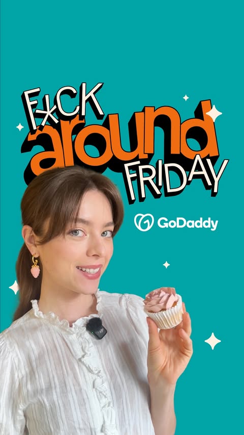Instagram post by @roondawg_firstofhisname for GoDaddy. Caption reads: [...] to be part of #FckAroundFriday with GoDaddy,....