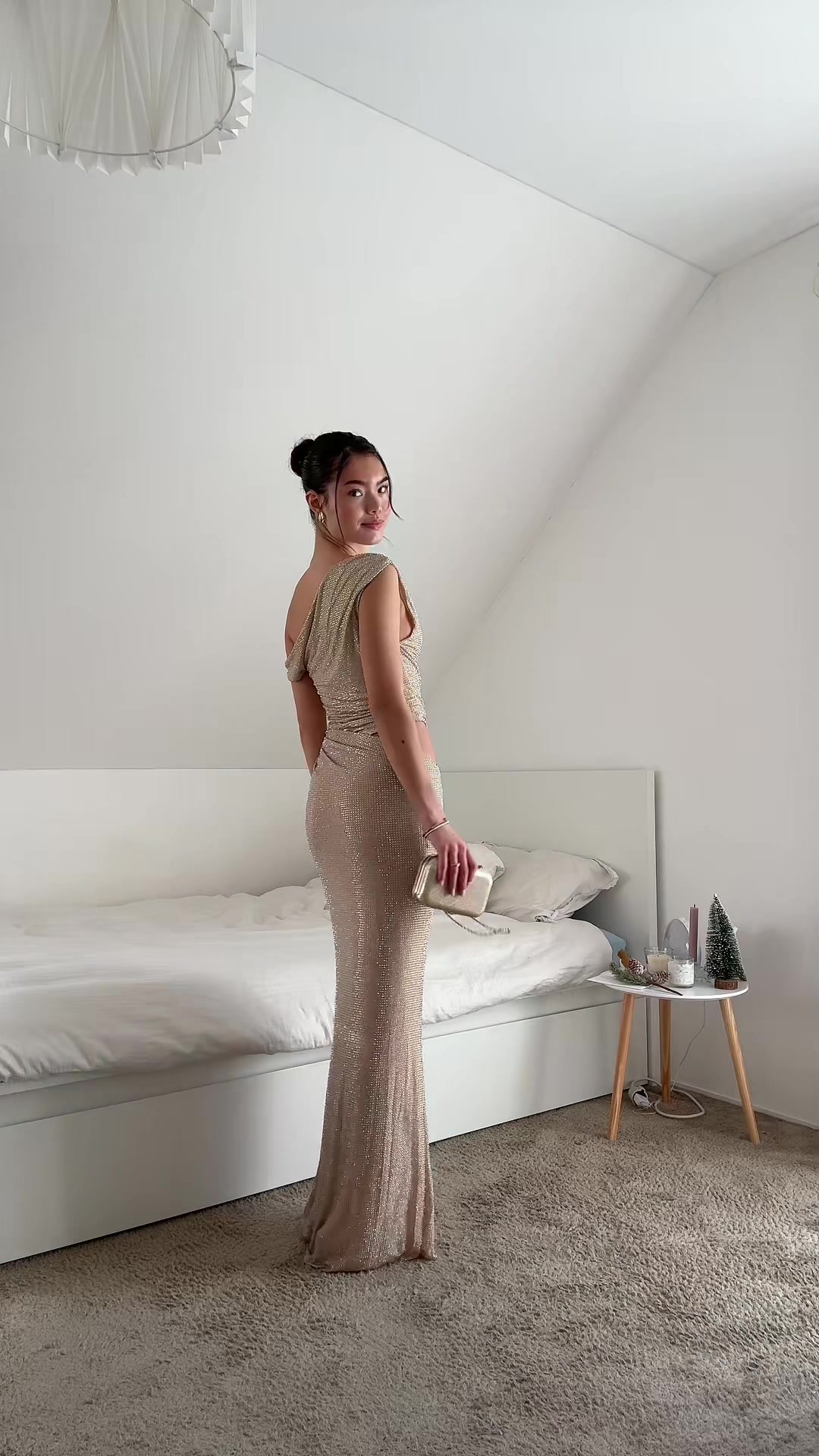 TikTok post by @sonnyyyxo for Meshki. Caption reads: christmas outfit inspo✨🎄@Meshki #goingoutoutfit....