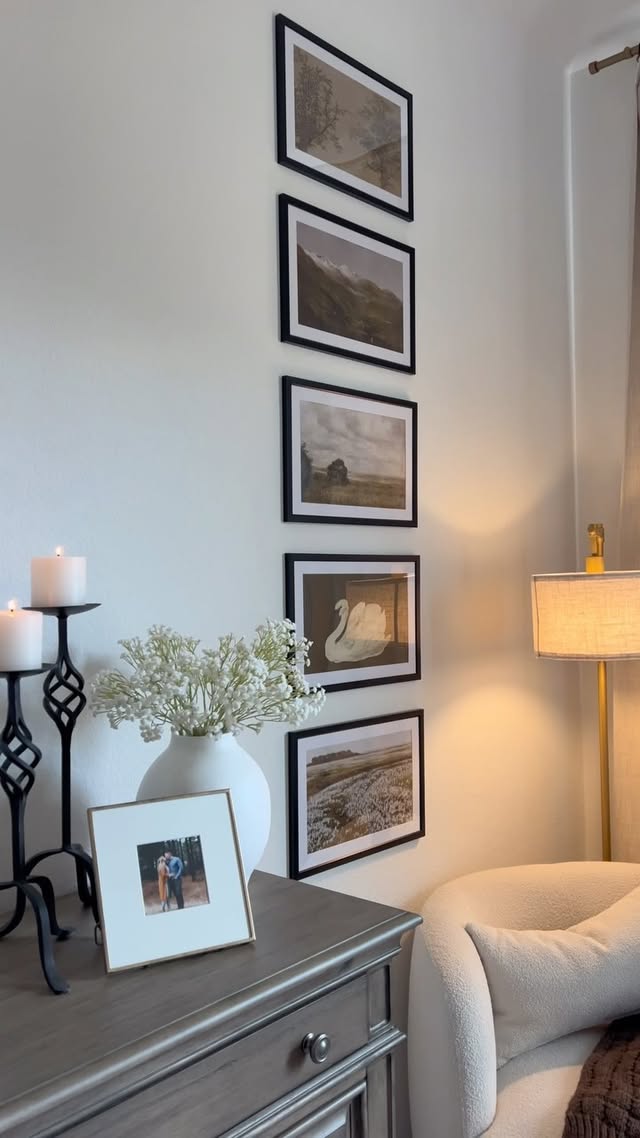 Instagram post by @the.cardinal.home for Americanflat. Caption reads: [...] the perfect set of frames through....