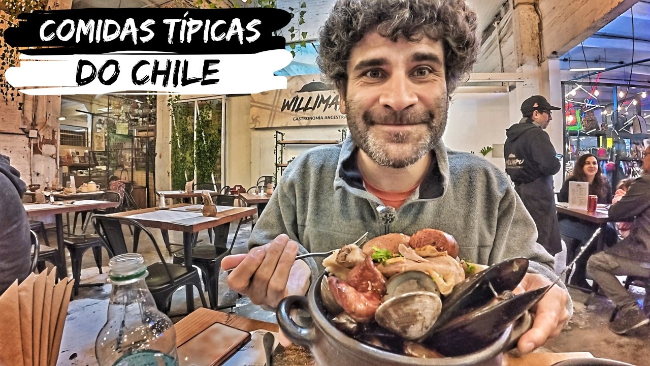 YouTube post by @MundoSemFim for Revolut. Caption reads: TASTING CHILE'S FOODS.