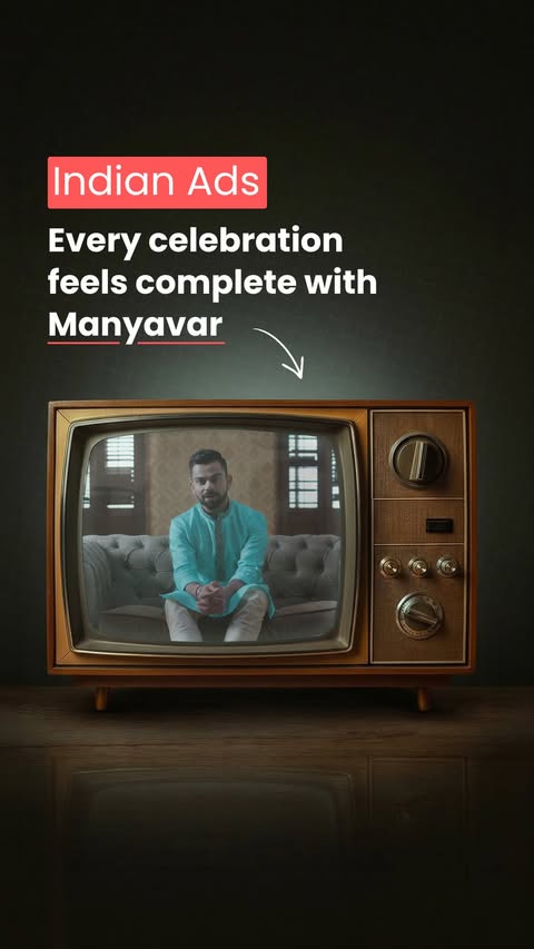 Instagram post by @btswithbrands for Manyavar. Caption reads: [...] the same emotion of togetherness. Manyavar....