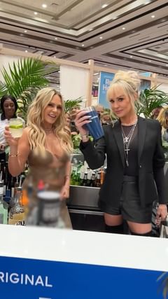 Instagram post by @tamrajudge for Carnival. Caption reads: The Ultimate Girls Trip concession bar sponsored....