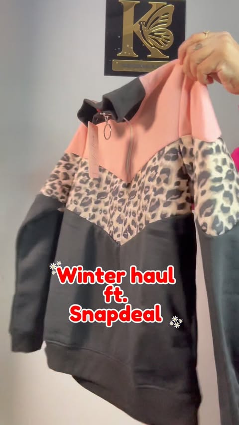 Instagram post by @fashionable_kirti for Snapdeal. Caption reads: Winter vibes + Snapdeal savings = Perfect combo....