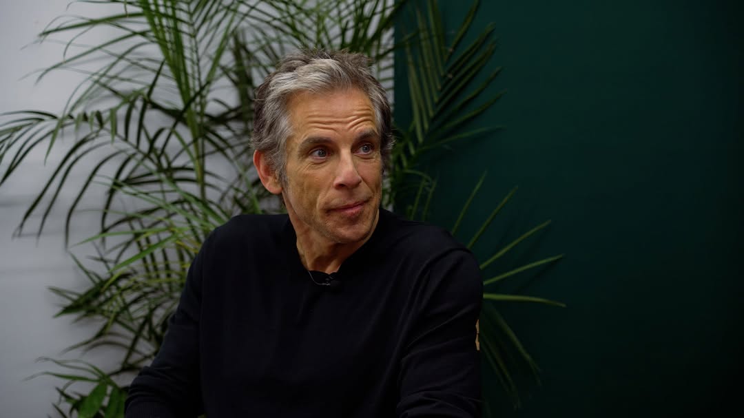 Instagram post by @ralphieaversa for USA TODAY. Caption reads: [...] and #BANANAS! @benstiller chats with USA....